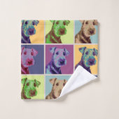 Grille d'art pop Airedale Terrier (Gant de toilette)