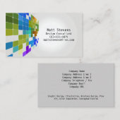 Grille de carreaux de couleur Vert Carte de visite (Devant / Derrière)