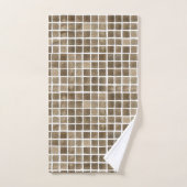 Grille de couleur d'eau Brown (Serviette à main)