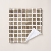 Grille de couleur d'eau Brown (Gant de toilette)