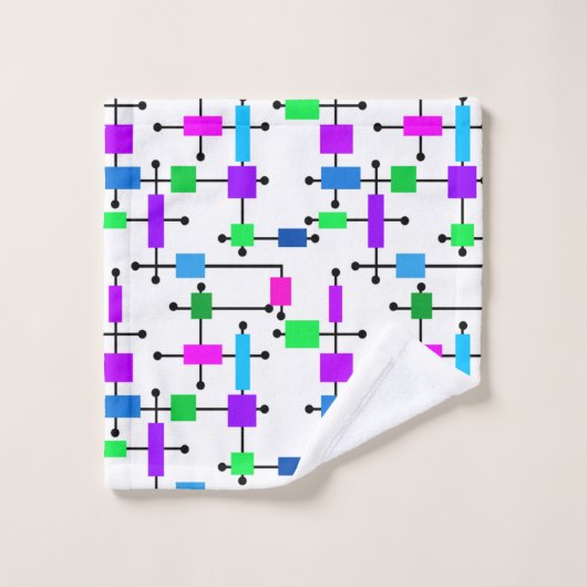 Grille de couleurs cool (Gant de toilette)