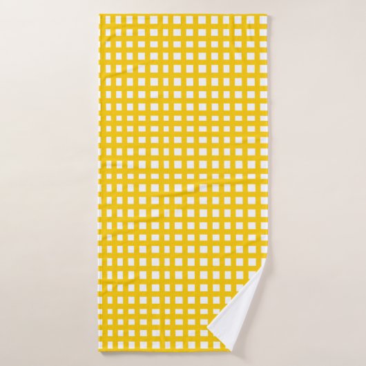 grille de maillage carré jaune (Serviette de bain)