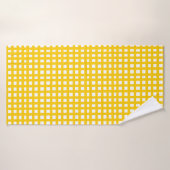 grille de maillage carré jaune (Serviette de bain)