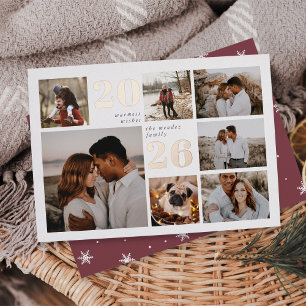 Grille de vacances   Carte Foil Collage photo mode