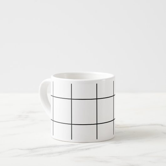 Grille d'Espresso Mug moderne noir et blanc (Devant gauche)