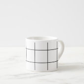Grille d'Espresso Mug moderne noir et blanc (Devant droit)