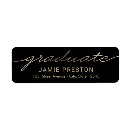 Grille d'histoire Étiquette de adresse de graduati (Devant)
