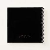 Grille Gold Script Black Graduation Livre d'invité (Dos)