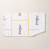 Grille jaune mienne  (Serviette à main)