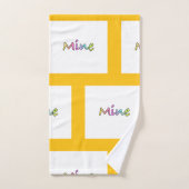 Grille jaune mienne (Serviette à main)