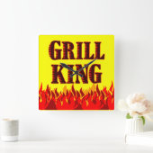 Grille King BBQ Flames Horloge murale (Maison)
