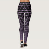 Grille Lilac Glow sur Leggings noirs (Dos)