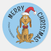 Grille | Max Père Noël | Étiquette cadeau de Noël (Devant)