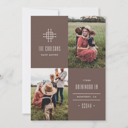 Grille Moving Announcement - Bruin Aankondiging (Voorkant)