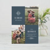 Grille Moving Faire-part - Bleu (Debout devant)