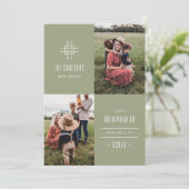 Grille Moving Faire-part - Vert (Debout devant)