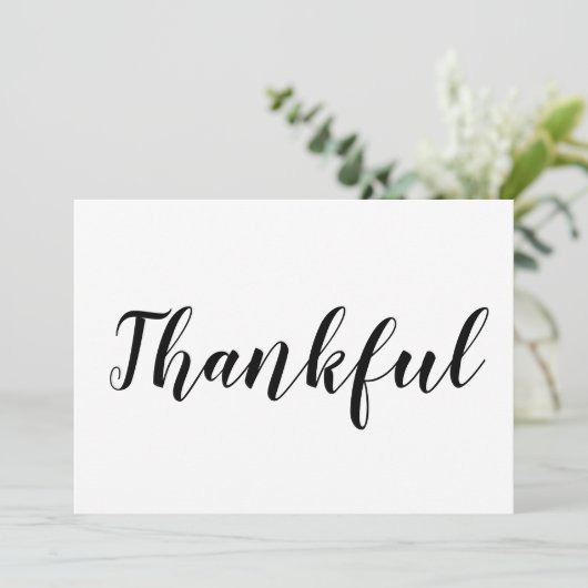 Grille noir blanc script mignon carte d'action de (Debout devant)