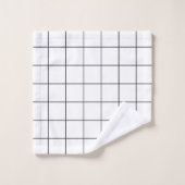 Grille noir et blanc (Gant de toilette)