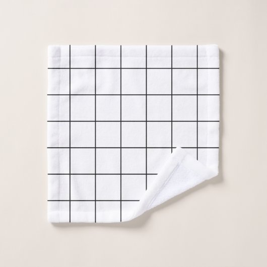 Grille noir et blanc (Gant de toilette)