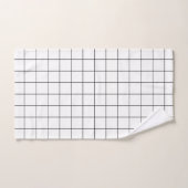 Grille noir et blanc (Serviette à main)