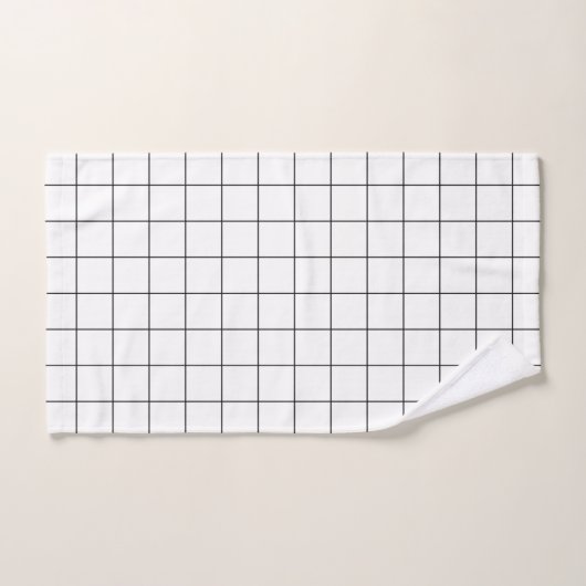 Grille noir et blanc (Serviette à main)