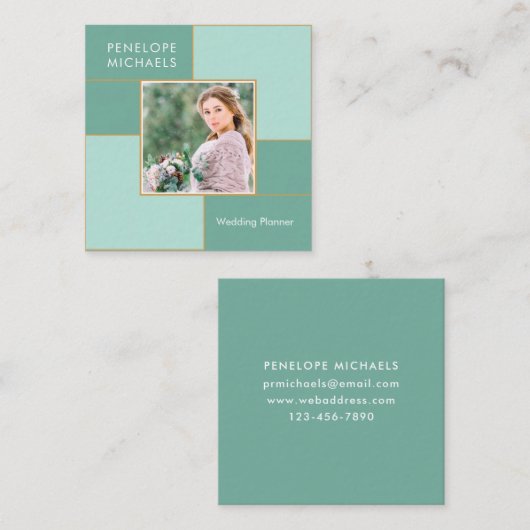 Grille numérique moderne avec Carte de visite Carr (Devant / Derrière)