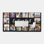 Grille photo de collage de texte personnalisé noir (Clavier et souris)