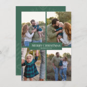 Grille photo grande carte de Noël Flocon de neige  (Devant / Derrière)