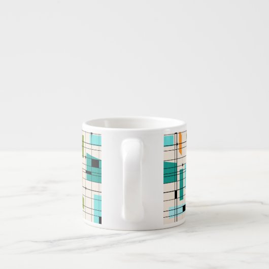 Grille rétro et Starburst Espresso Mug (Dos)