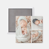 Grille Simple De Trois Aimants Photo Personnalisés (Recto/Verso)