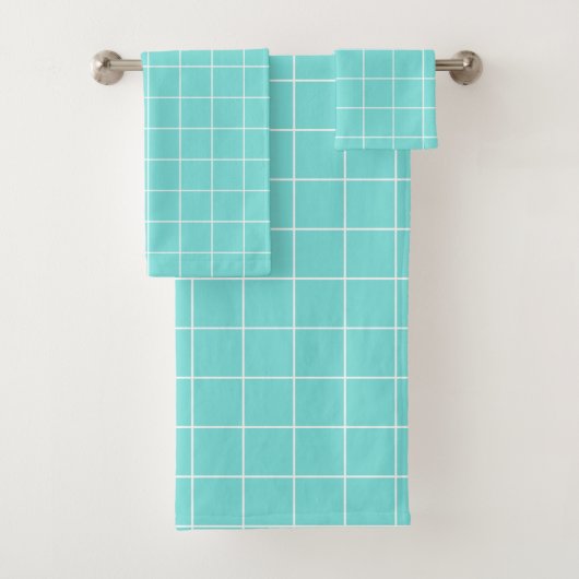 Grille Turquoise et blanche (En situation)