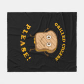 Grilled Cheese alsjeblieft Fleece Deken (Voorkant (Horizontaal))