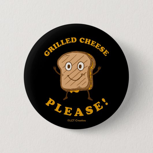 Grilled Cheese alsjeblieft Ronde Button 5,7 Cm (Voorkant)