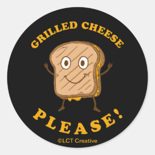 Grilled Cheese alsjeblieft Ronde Sticker