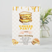Grilled Cheese Birthday Party Invitation (Debout devant)