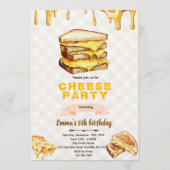 Grilled Cheese Birthday Party Invitation (Devant)