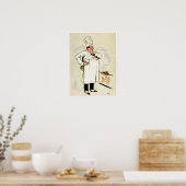 Grilled Chicken Chef Food and Art Poster (Keuken)