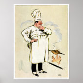 Grilled Chicken Chef Food and Art Poster (Voorkant)
