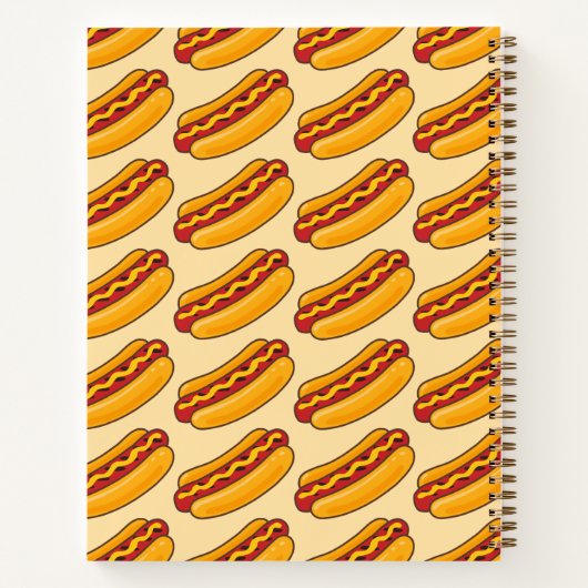 Grilled Hot Dog Pattern Notitieboek (Achterkant)