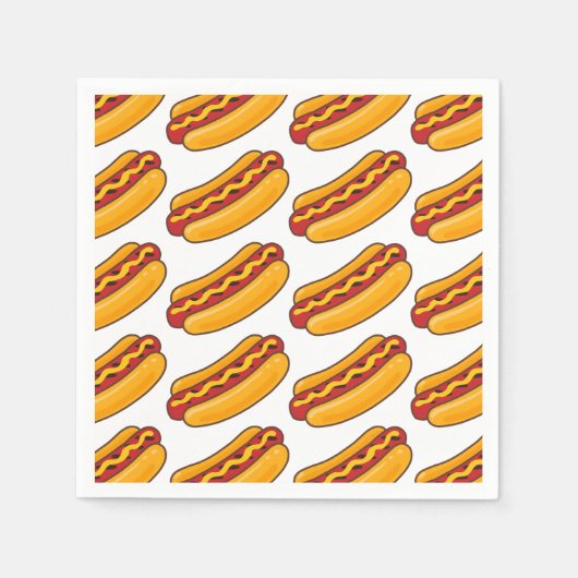 Grilled Hot Dog Pattern Servet (Voorkant)