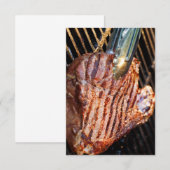 Grilled Steak-uitnodigingskaarten Kaart (Voorkant / Achterkant)