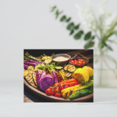 Grilled Vegetable. Array of beautifully charred ve Briefkaart (Staand voorkant)