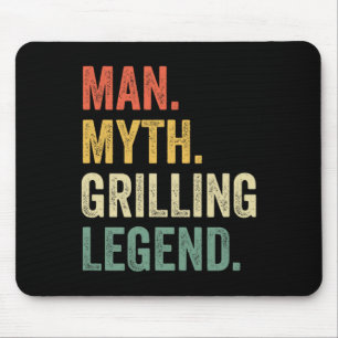 Grillen Bbq Grappige Man Mythe Grill Legende Vader Muismat