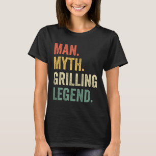 Grillen Bbq Grappige Man Mythe Grill Legende Vader T-shirt