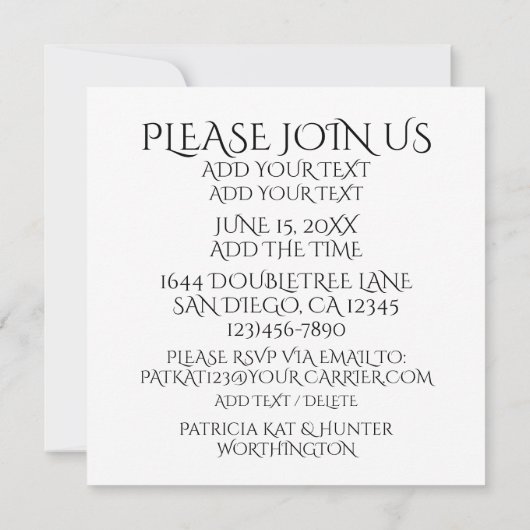 Grillen en Chillen Uitnodiging (Achterkant)