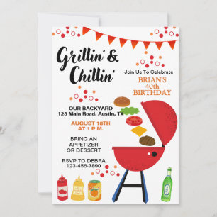 Grillen en Chillen Volwassenen Verjaardag Kaart