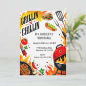 Grillen en Chillen Zomer BBQ-feest Kaart (Staand voorkant)