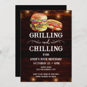 Grillen en Chilling BBQ 70e Verjaardag Uitnodiging (Voorkant / Achterkant)