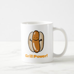 Grillen Hot Dog Cartoon Koffiemok