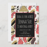 Grillen Summer BBQ Doodles Baby Shower